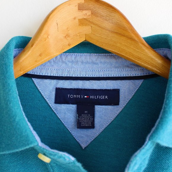Tommy Hilfiger Cyan Blue Polo Shirt - Picture 4 of 4